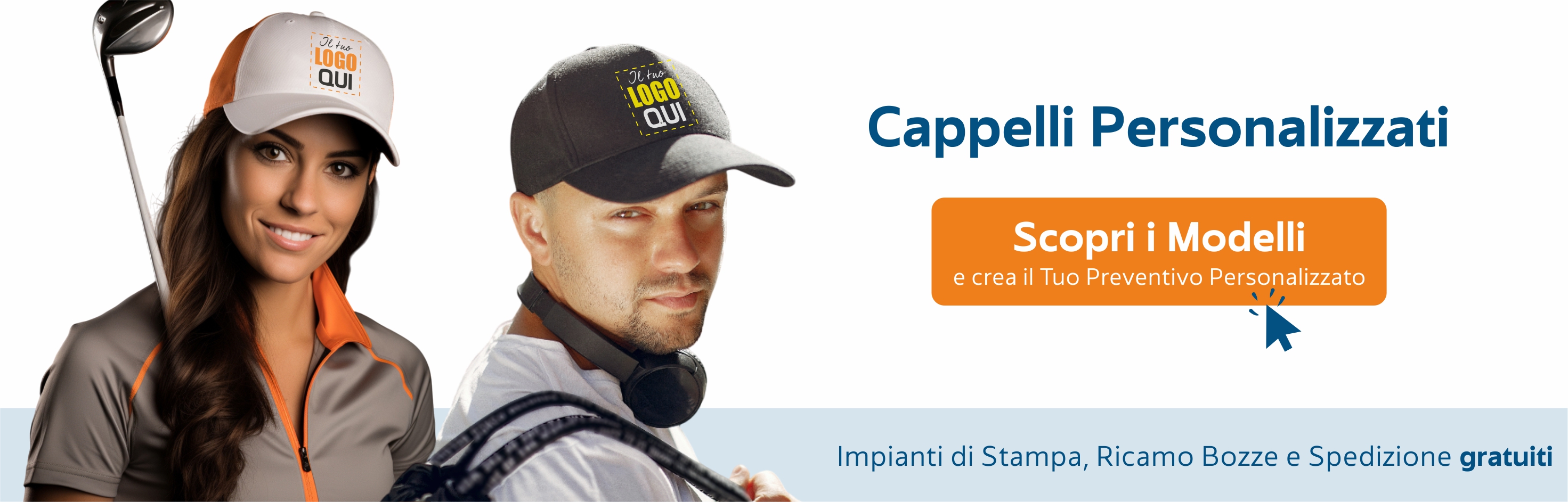 Cappellini Personalizzati con Ricamo o Stampa