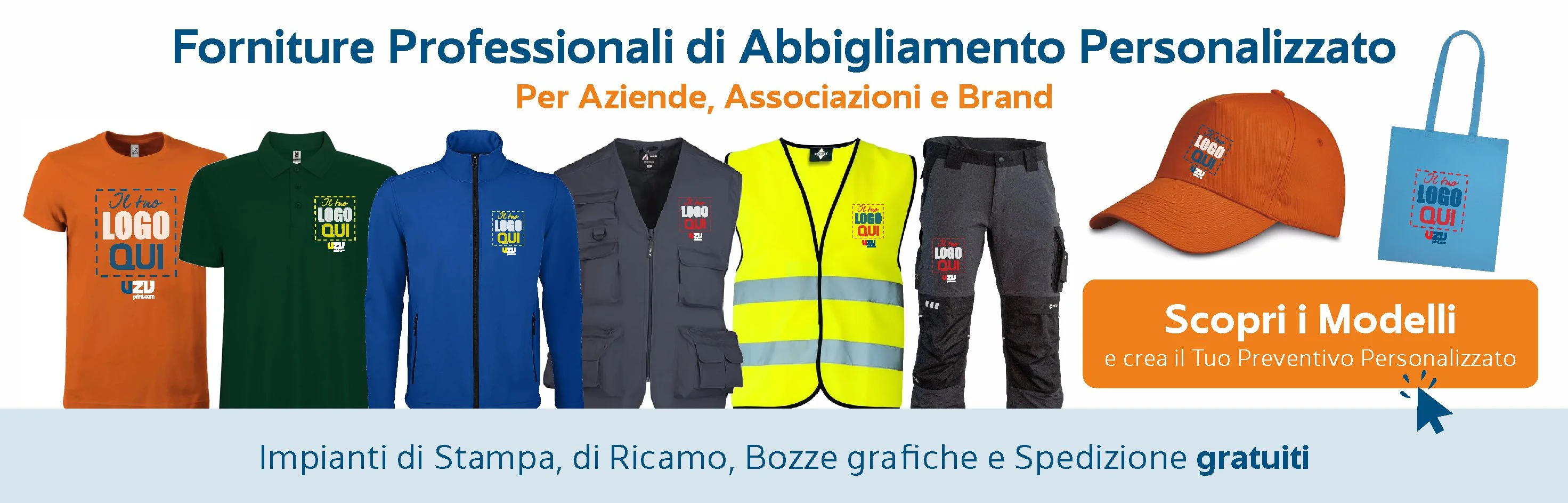 Abbigliamento Personalizzato da Lavoro con Ricamo o Stampa