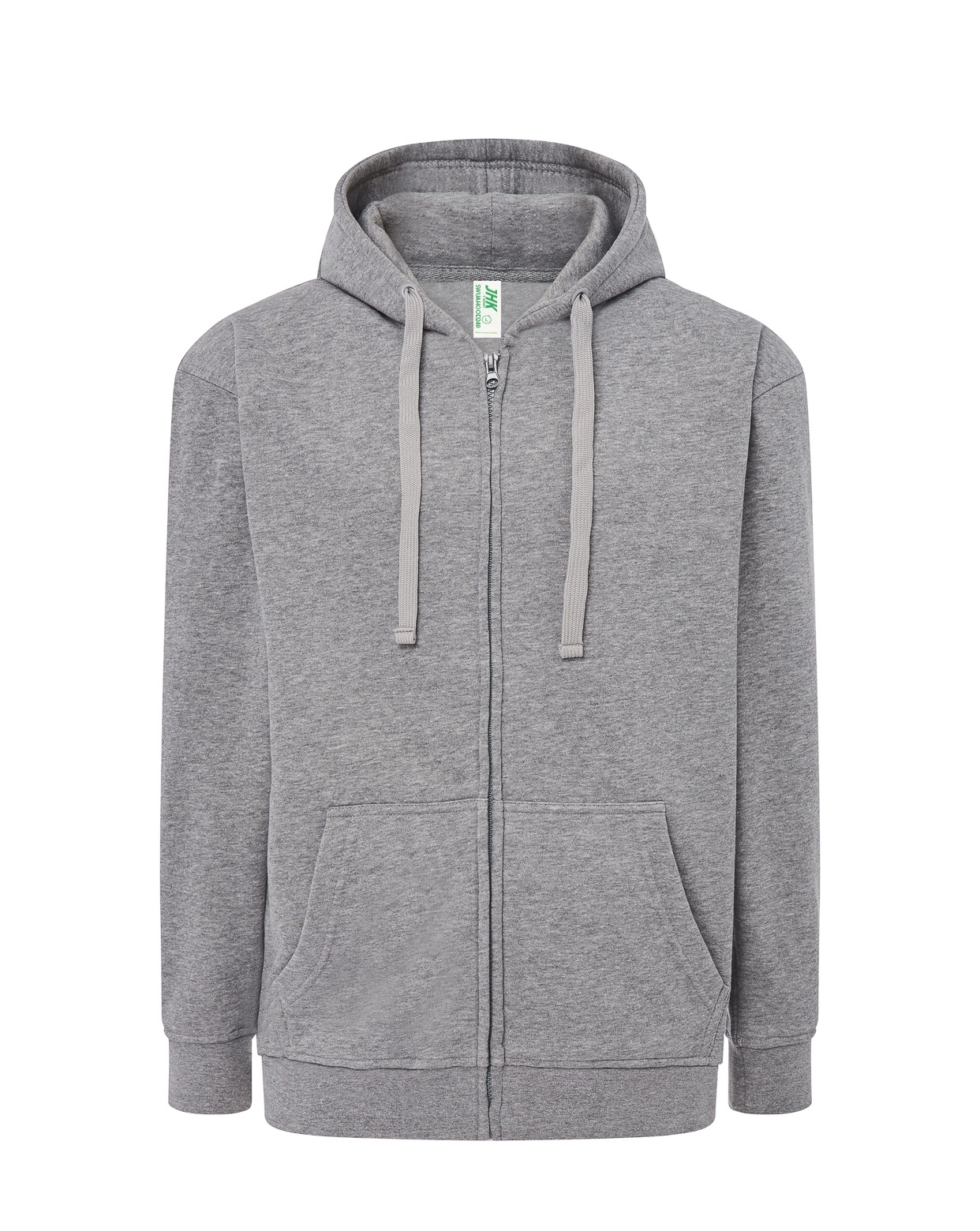 Immagine Felpa JHK Leggera Cappuccio e Zip | 60% COT+40% POL | 240 gr/m2 personalizzata con stampa o ricamo