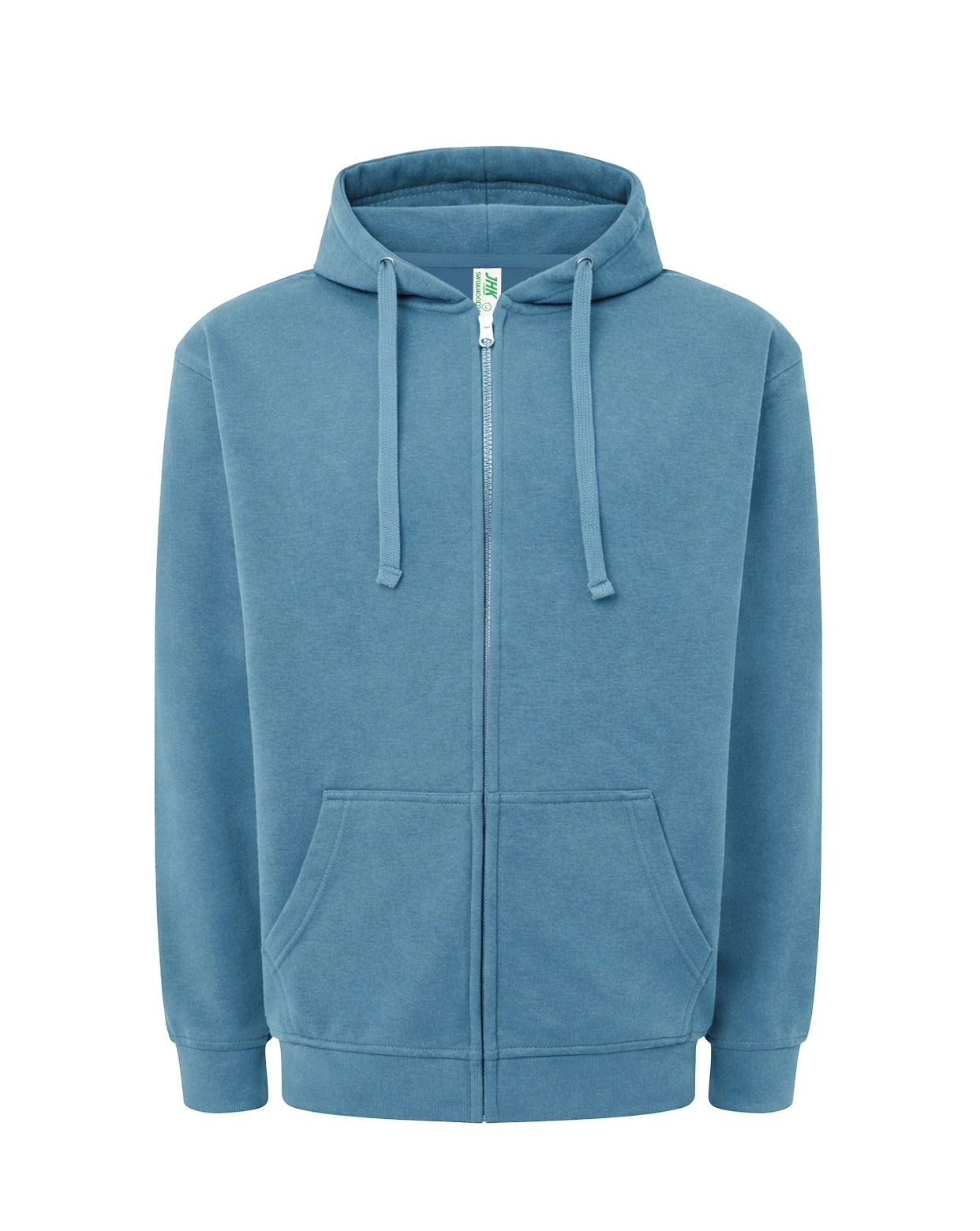 Immagine Felpa JHK Leggera Cappuccio e Zip | 60% COT+40% POL | 240 gr/m2 personalizzata con stampa o ricamo