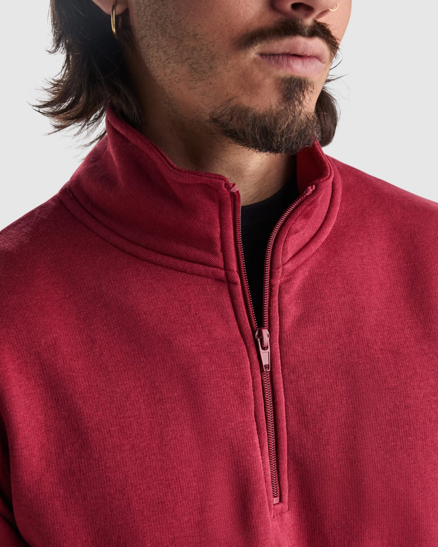 Immagine Felpa mezza cerniera ANETO Roly | 50% cot+50% pol | 280 gr personalizzata con stampa o ricamo