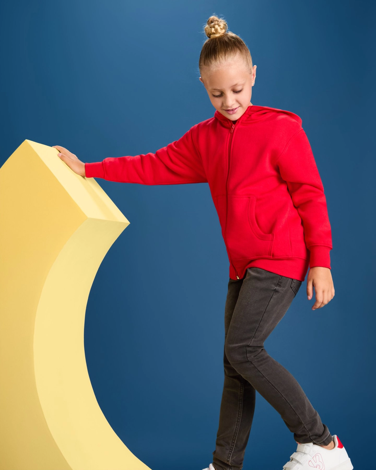 Immagine Felpa Cappuccio zip MONTBLANC Kids Roly | 50% cot+50% pol | 280 gr personalizzata con stampa o ricamo