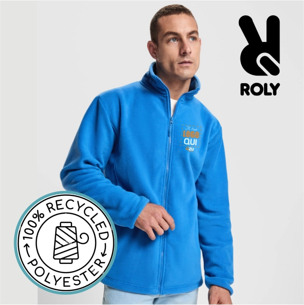 Immagine Felpa collo alto zip ARTIC HOMBRE Roly | 100% pol. | 300 gr personalizzata con stampa o ricamo