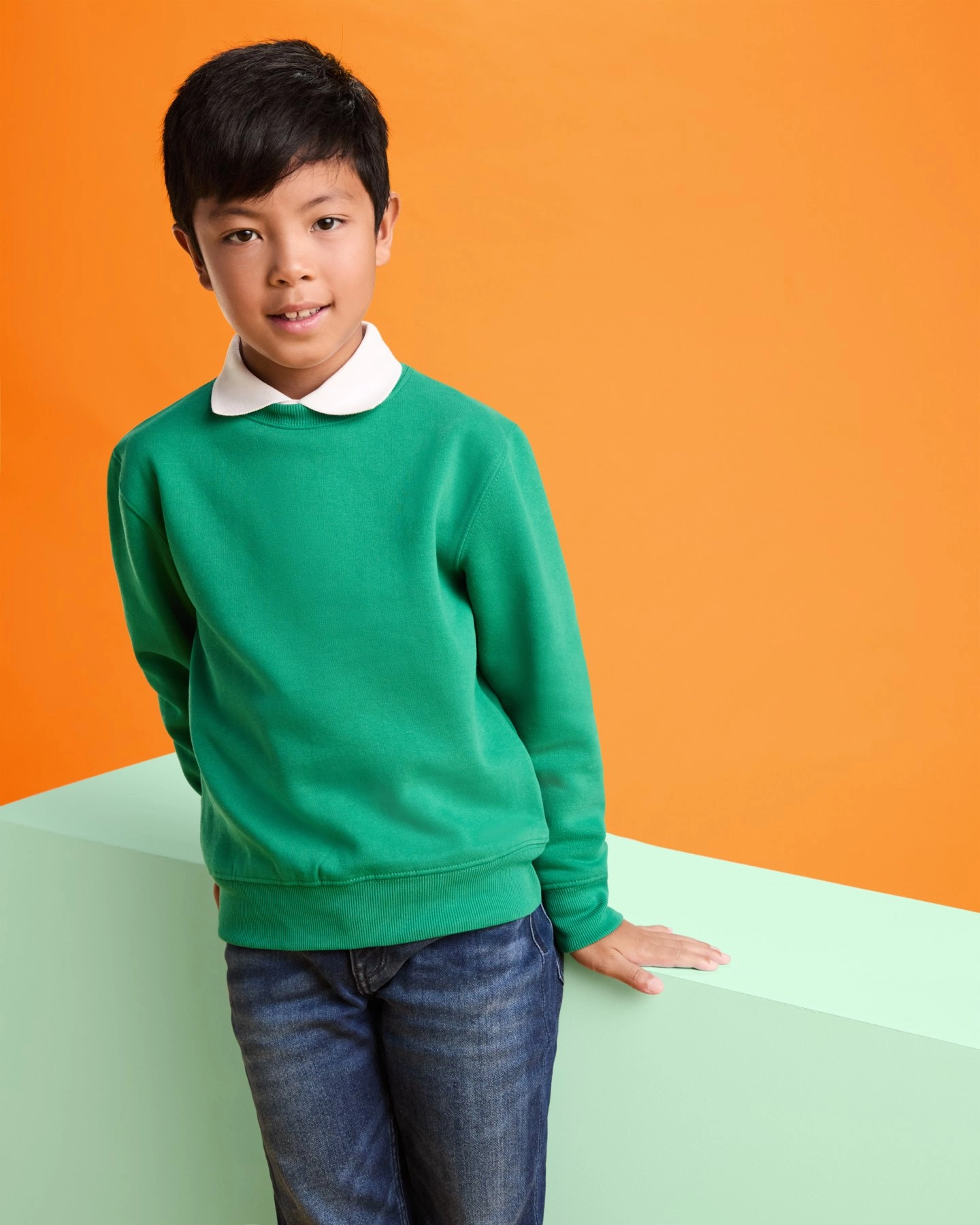 Immagine Felpa girocollo CLASICA Kids Roly | 50% cot.+50% pol | 280 gr personalizzata con stampa o ricamo 