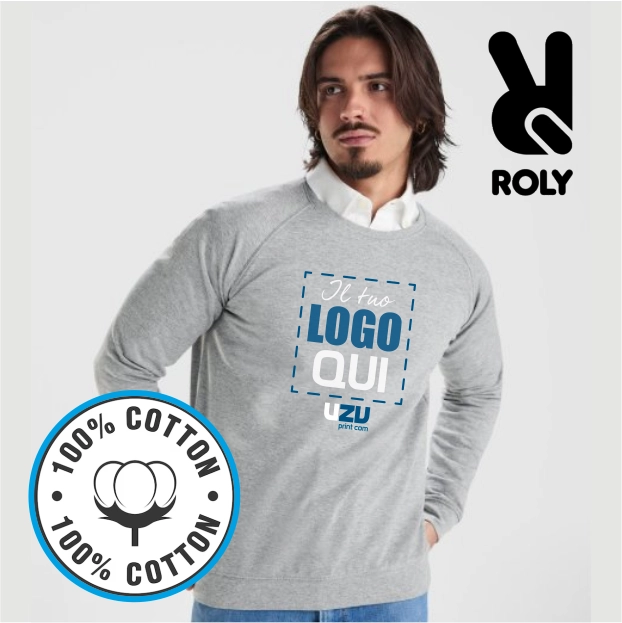 Immagine Felpa girocollo ANNAPURNA Roly | 100% cot.| 260 gr personalizzata con stampa o ricamo 