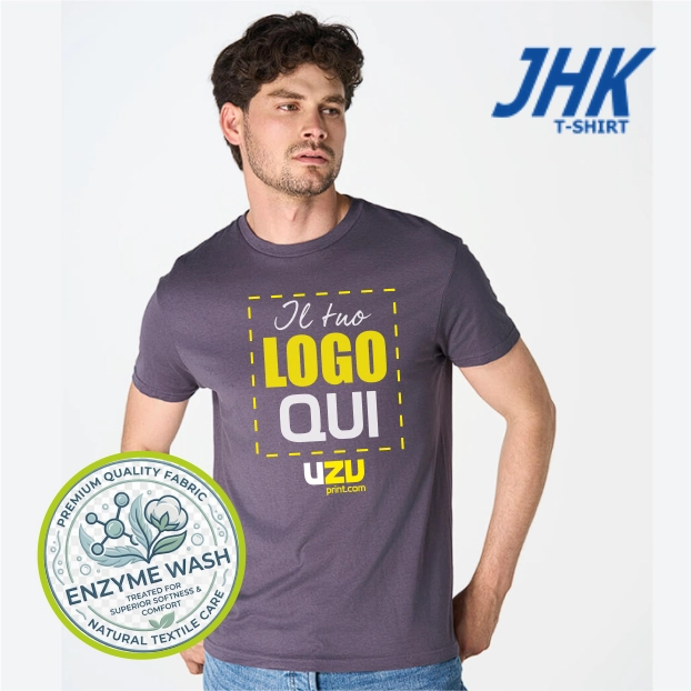 Immagine T-SHIRT TS150ST JHK | 100% Cotone agli Enzimi | 150gr personalizzata con stampa o ricamo