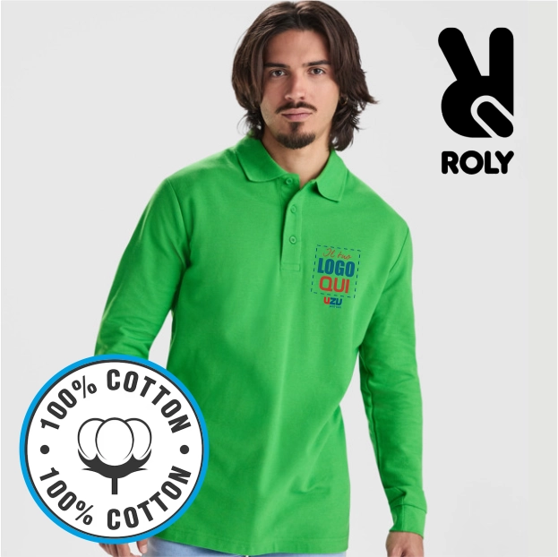 Immagine Polo manica lunga ESTRELLA L/S Roly personalizzata con stampa o ricamo