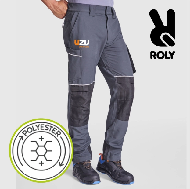Immagine Pantalone da lavoro WALL Roly | 100% pol, 250 g/m² | personalizzato con stampa o ricamo