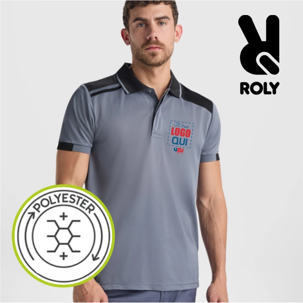 Immagine Polo a maniche corte SAMURAI Roly personalizzata con stampa o ricamo