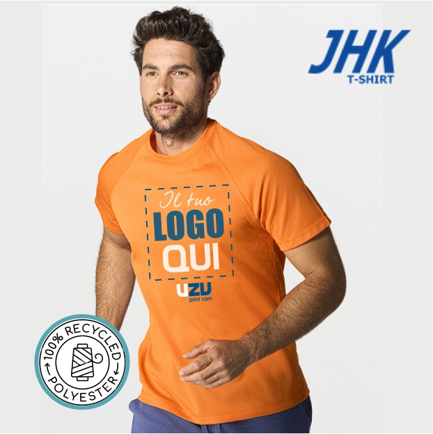 Immagine T-SHIRT JHK Sporman | 100% poliestere | 130gr personalizzata con stampa o ricamo