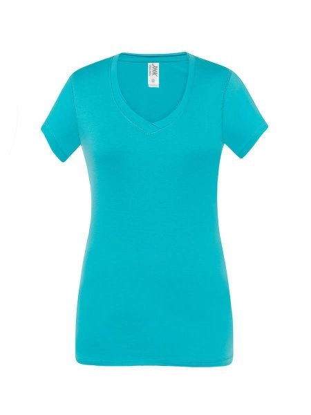Immagine T-SHIRT DONNA COLLO A V URBAN SICILIA | : 100% COT | 140 gr personalizzata con stampa o ricamo