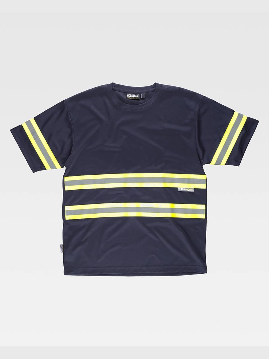 t-shirt-manica-corta-bande-rifrangenti-fluorescenti.webp