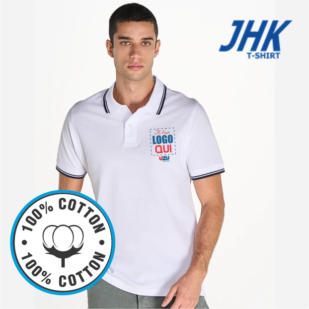 Immagine POLO UOMO MANICA CORTA REGULAR CONTRAST personalizzata con stampa o ricamo