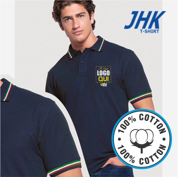 Immagine POLO italia JHK PORA210ITA 100% cotone | 210gr personalizzata con stampa o ricamo