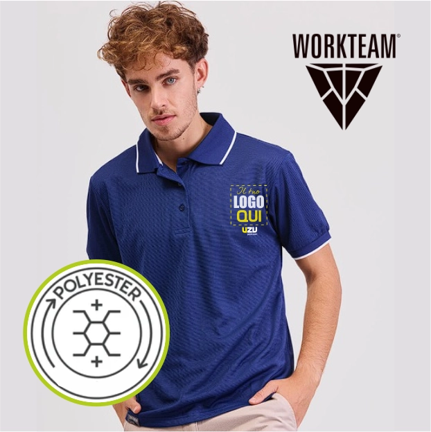 Immagine POLO WORKTEAM S6540 | Bicolore | 100% poliestere | 185gr personalizzata con stampa o ricamo