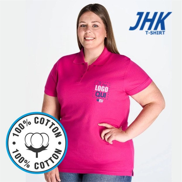 Immagine POLO CURVES JHK | 100% cotone | 200gr personalizzata con stampa o ricamo