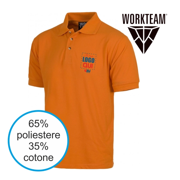 Immagine POLO WORKTEAM S6500 MANICA CORTA personalizzata con stampa o ricamo