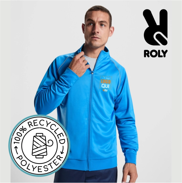 Immagine Felpa sportiva VALIER zip | 100% pol | 210 g/m² personalizzata con stampa o ricamo