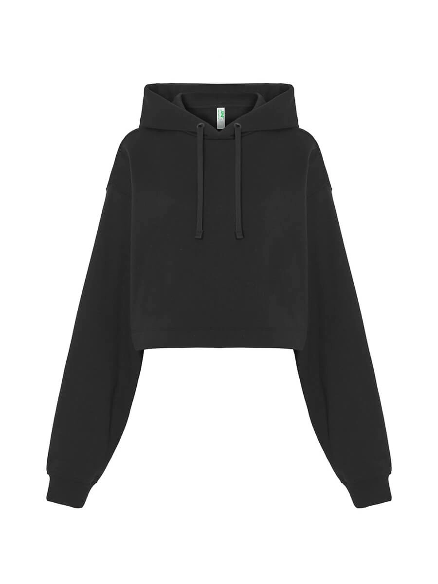 Immagine FELPA DONNA CAPPUCCIO REGULAR CROPPED JHK | 60% COT + 40% POL | 290 gr/m2 personalizzata con stampa o ricamo
