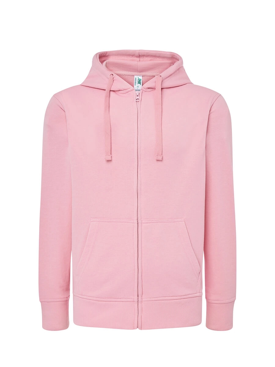 Immagine FELPA DONNA JHK CAPPUCCIO E ZIP LEGGERA FRENCH TERRY | 60% COT+40% POL | 240 gr/m2 personalizzata con stampa o ricamo 