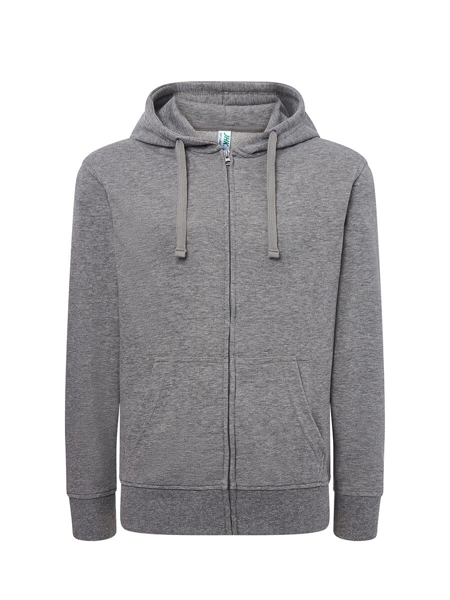 Immagine FELPA DONNA JHK CAPPUCCIO E ZIP LEGGERA FRENCH TERRY | 60% COT+40% POL | 240 gr/m2 personalizzata con stampa o ricamo 