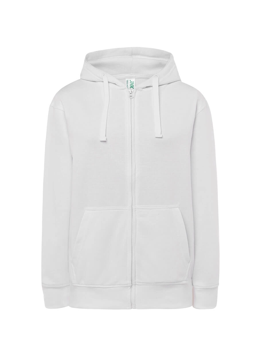 Immagine FELPA DONNA JHK CAPPUCCIO E ZIP LEGGERA FRENCH TERRY | 60% COT+40% POL | 240 gr/m2 personalizzata con stampa o ricamo 