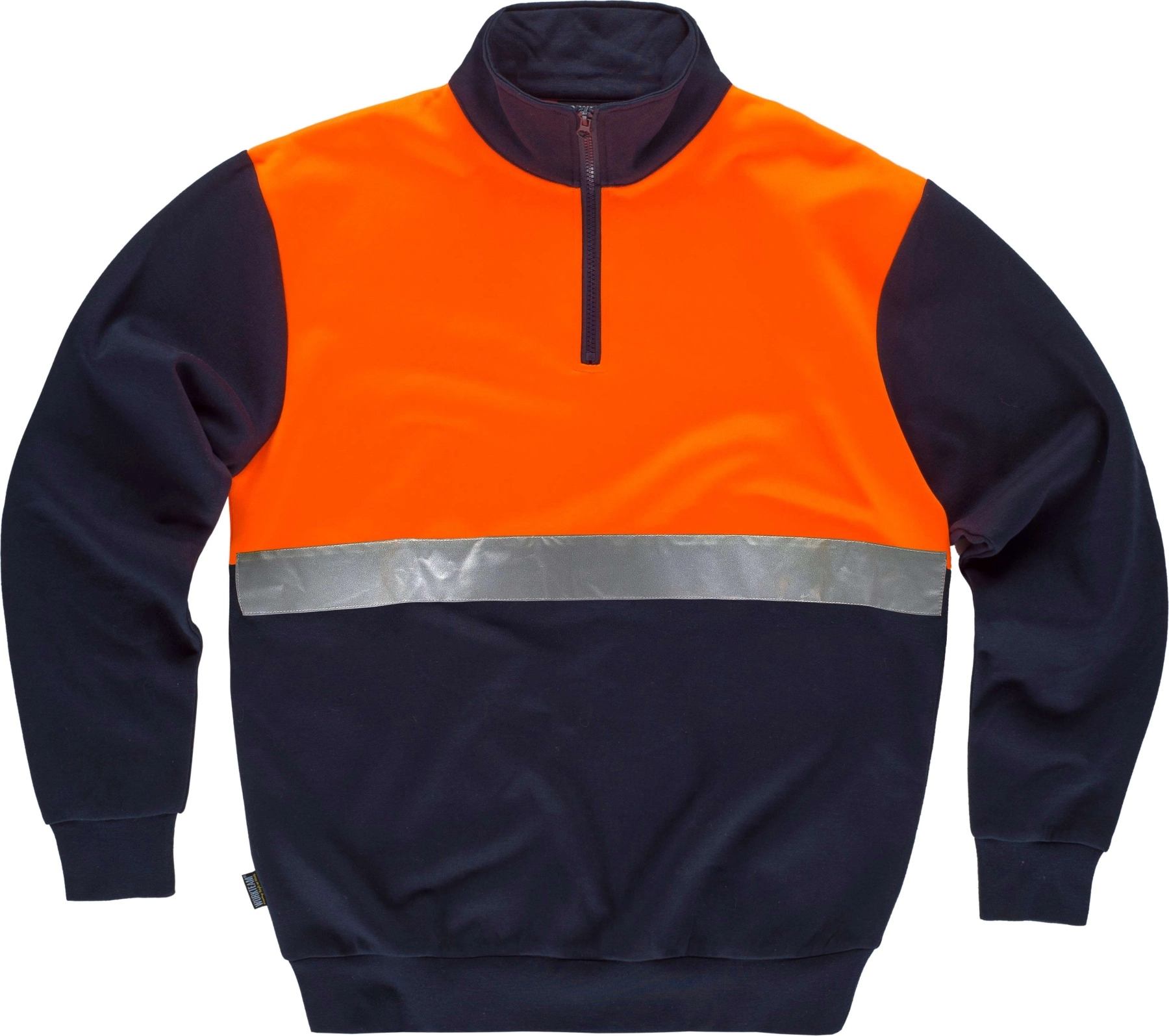 Immagine FELPA Workteam ALTA VISIBILITA BANDA RIFRANGENTE | 65% POL+35% COT | 280 gr/m2 personalizzata con stampa o ricamo