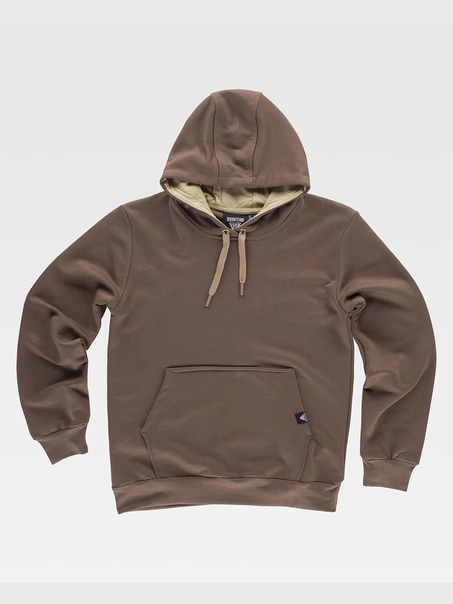 Immagine FELPA Workteam UNISEX CAPPUCCIO CONTRAST | 70%COT+30% POL | 320 gr/m2 personalizzata con stampa o ricamo 