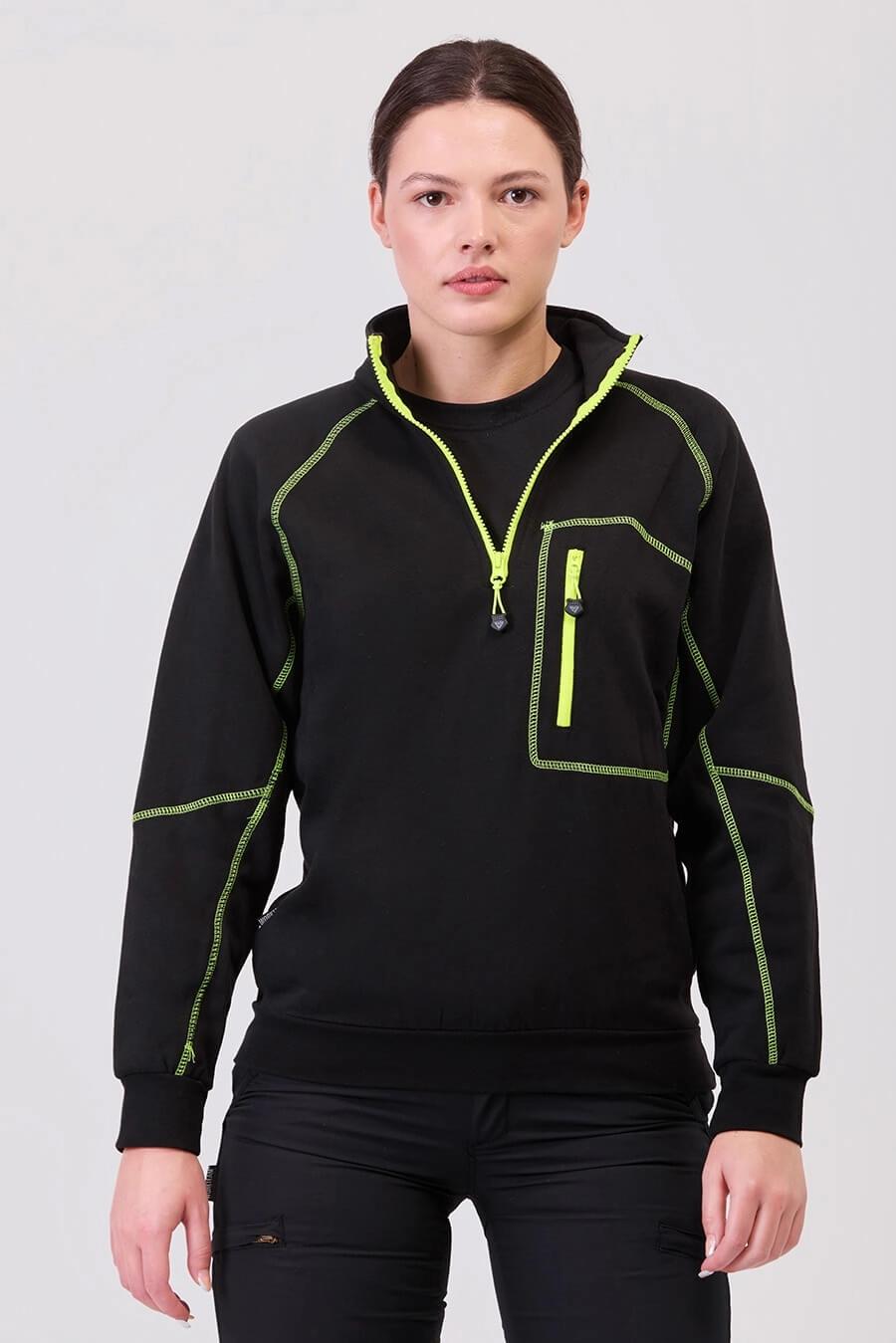 Immagine FELPA Workteam mezza zip | 65% POL+35% COT | 280 gr/m2 personalizzata con stampa o ricamo 
