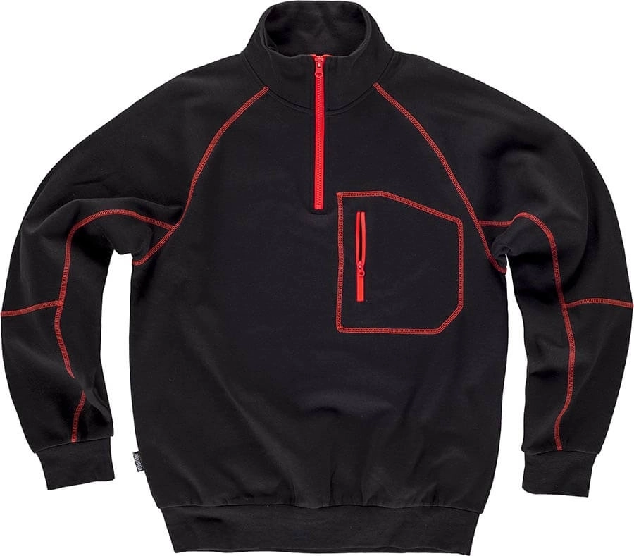 Immagine FELPA Workteam mezza zip | 65% POL+35% COT | 280 gr/m2 personalizzata con stampa o ricamo 
