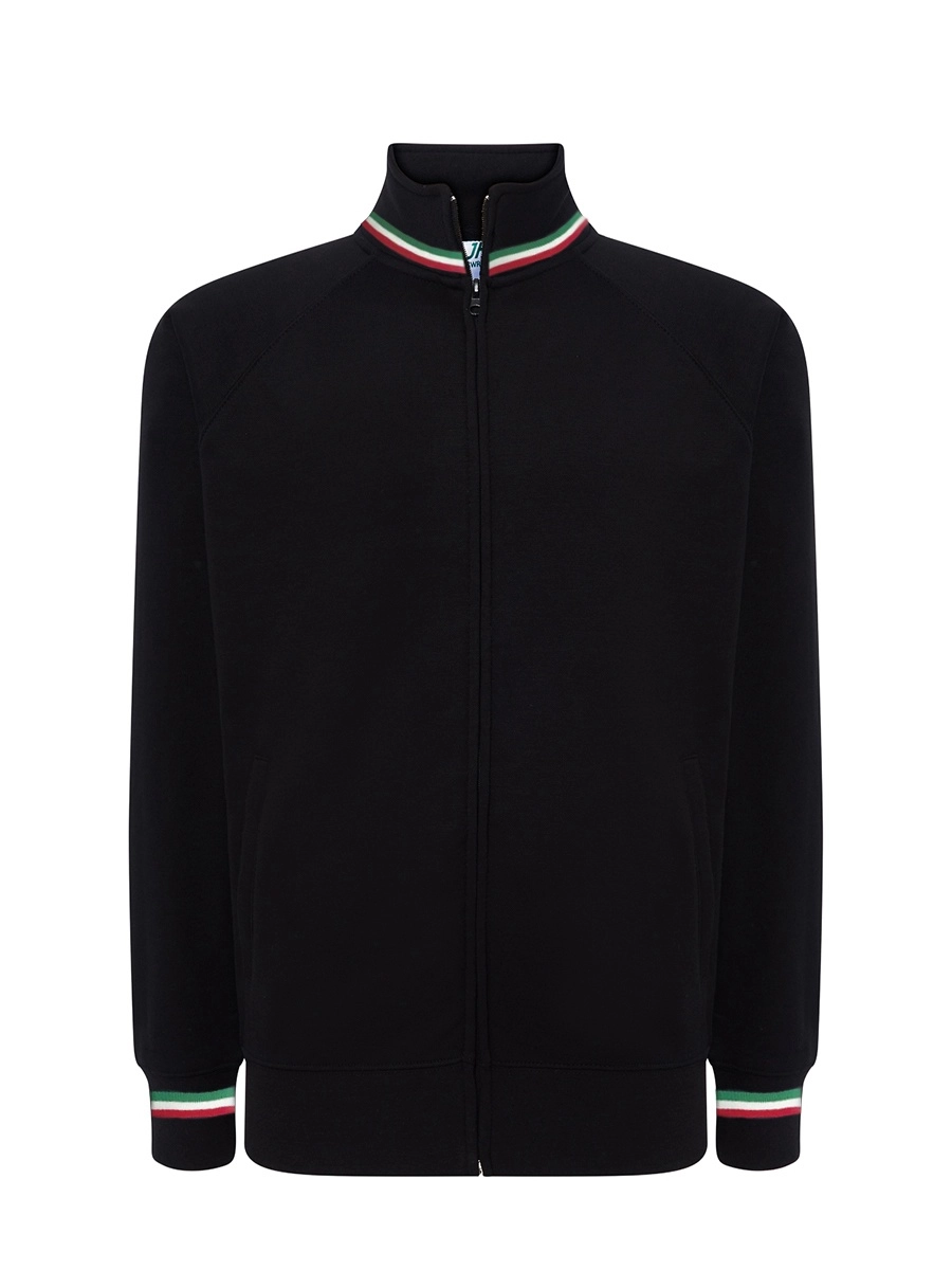 Immagine FELPA JHK UNISEX ZIP INTERA PREMIUM ITALIA | 65% POL+ 35% COT |290 gr/m2 personalizzata con stampa o ricamo