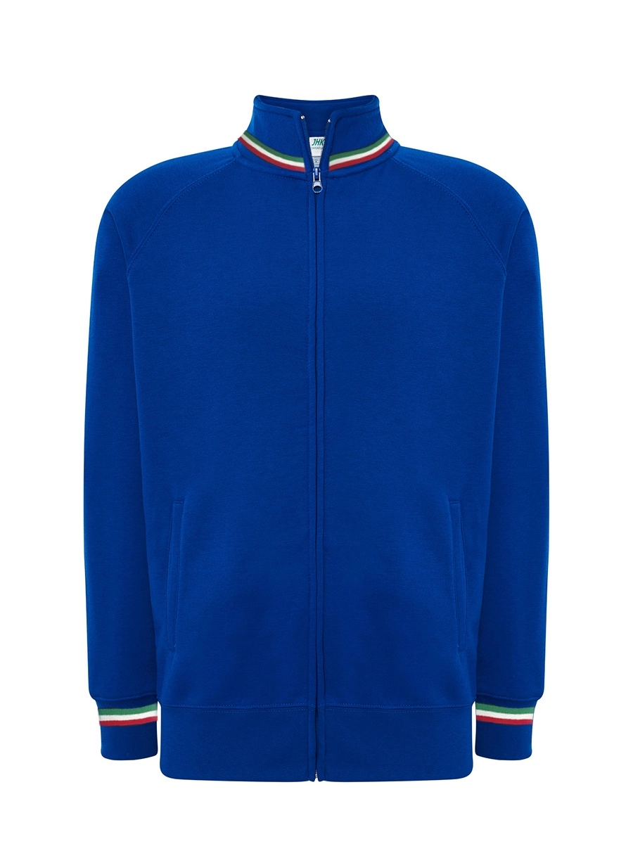 Immagine FELPA JHK UNISEX ZIP INTERA PREMIUM ITALIA | 65% POL+ 35% COT |290 gr/m2 personalizzata con stampa o ricamo