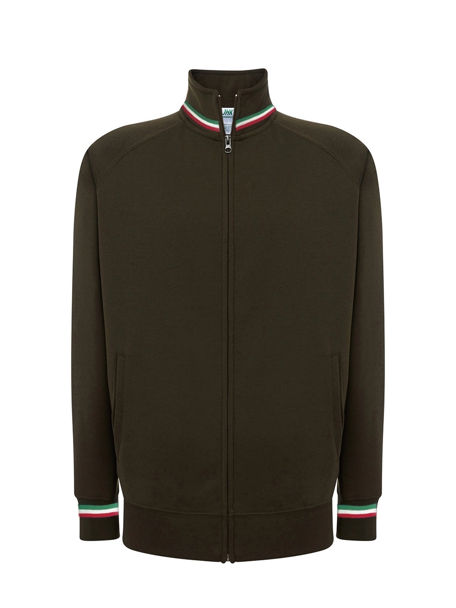 Immagine FELPA JHK UNISEX ZIP INTERA PREMIUM ITALIA | 65% POL+ 35% COT |290 gr/m2 personalizzata con stampa o ricamo