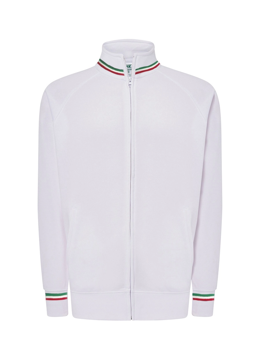 Immagine FELPA JHK UNISEX ZIP INTERA PREMIUM ITALIA | 65% POL+ 35% COT |290 gr/m2 personalizzata con stampa o ricamo