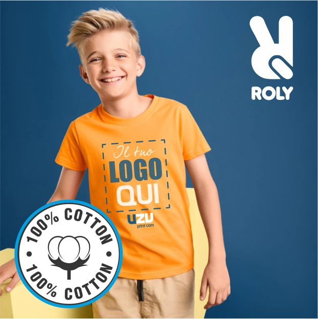 Immagine T-shirt tubolare STAFFORD Kids Roly | 100% cot |190 g/m² personalizzata con stampa o ricamo