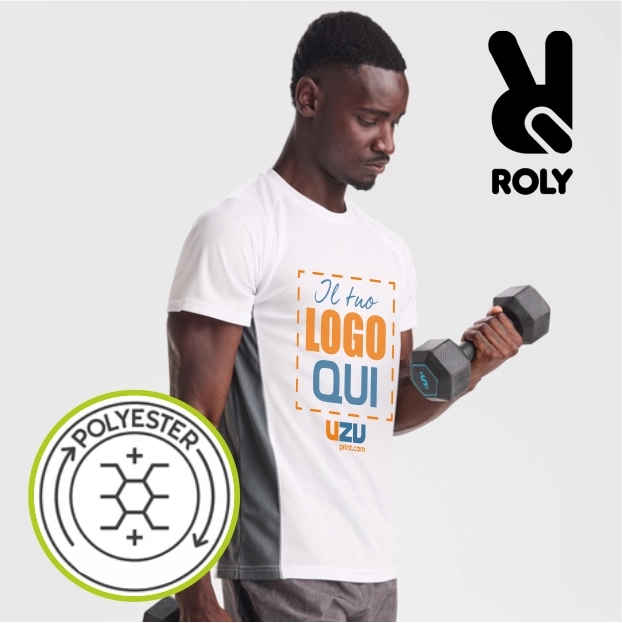 Immagine T-shirt SHANGHAI Roly | 100% pol | 140 g/m² personalizzata con stampa o ricamo
