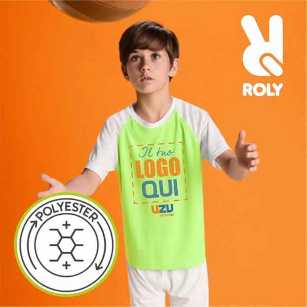 Immagine T-shirt INDIANAPOLIS Roly Kids | 100% pol | 140 g/m² personalizzata con stampa o ricamo