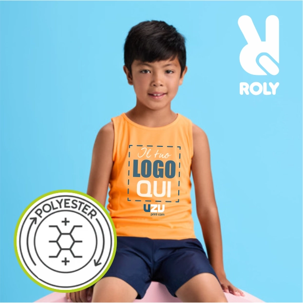 Immagine Canotta ANDRE Roly Kids | 100% pol | 140 g/m² personalizzata con stampa o ricamo