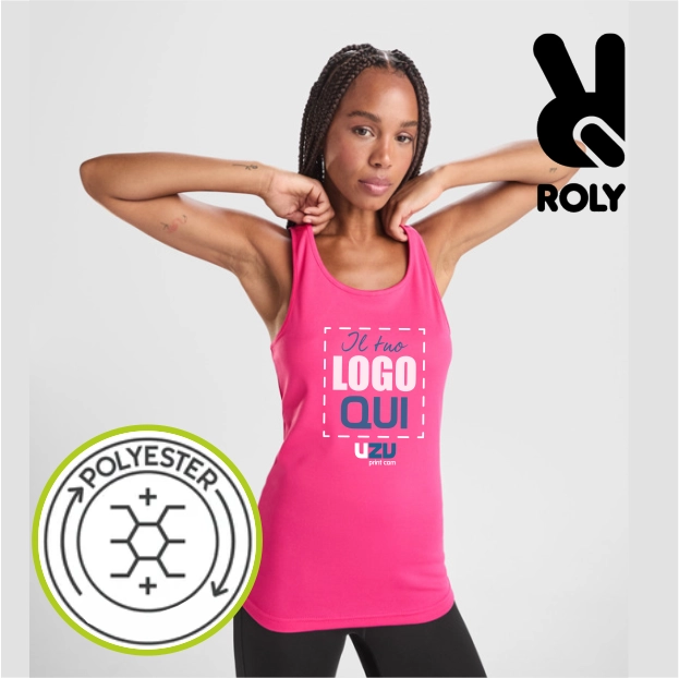 Immagine Canotta SHURA Roly | 100% pol | 140 g/m² personalizzata con stampa o ricamo