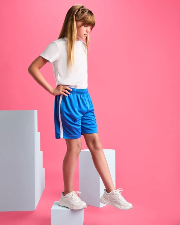 Immagine Short sportivi LAZIO Roly Kids | 100% pol | 200 g/m².personalizzati con stampa o ricamo