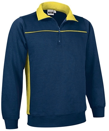 Immagine Felpa mezza zip THUNDER Val | 65% POL+COT | 300 g/m² personalizzata con stampa o ricamo