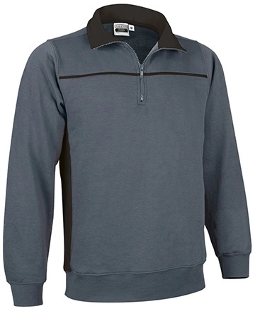 Immagine Felpa mezza zip THUNDER Val | 65% POL+COT | 300 g/m² personalizzata con stampa o ricamo
