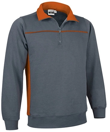 Immagine Felpa mezza zip THUNDER Val | 65% POL+COT | 300 g/m² personalizzata con stampa o ricamo