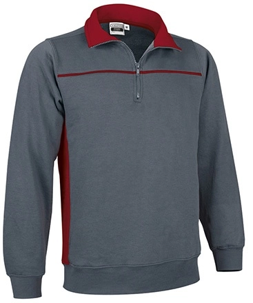 Immagine Felpa mezza zip THUNDER Val | 65% POL+COT | 300 g/m² personalizzata con stampa o ricamo