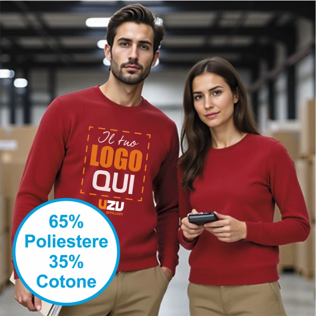 Immagine Felpa DUBLIN Val | 65% POL+35%COT | 300 g/m personalizzata con stampa o ricamo