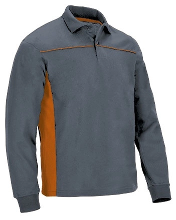 Immagine Polo manica lunga THUNDER Val | 50%Pol+50%Cot | 220 g/m2 personalizzata con stampa o ricamo