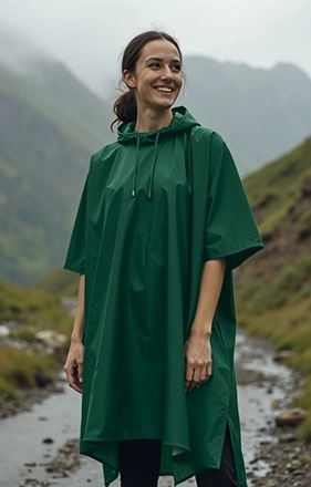 Immagine Poncho impermeabile FERROL Val | POL85%, POL15% | 120 g/m2 personalizzata con stampa