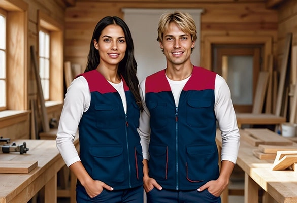Immagine Gilet da lavoro leggero THUNDER Val | POL65%,COT35%| 200 g/m2 personalizzato con stampa o ricamo