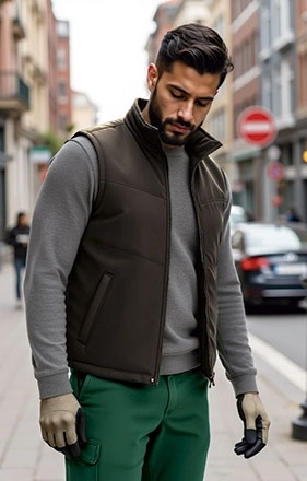 Immagine Gilet da lavoro trapuntato PORTLAND Val | POL100%| 130 g/m2 personalizzato con stampa o ricamo 