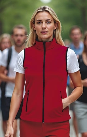 Immagine Gilet softshell donna CANDICE Val | POL85%,POL10%,ELA5% | 350 g/m2 personalizzato con stampa o ricamo